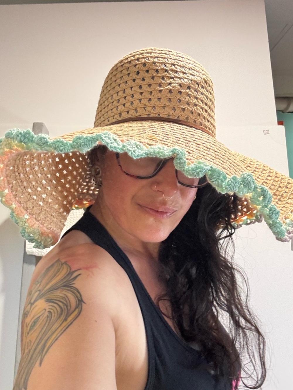 OS sun hat, crochet rim, coastal grandma, beach, western, coastal cowgirl, BoHo
